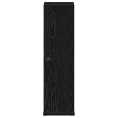 vidaXL Bathroom Cabinet with Roll Holder Black 20.5x22x72 cm 4