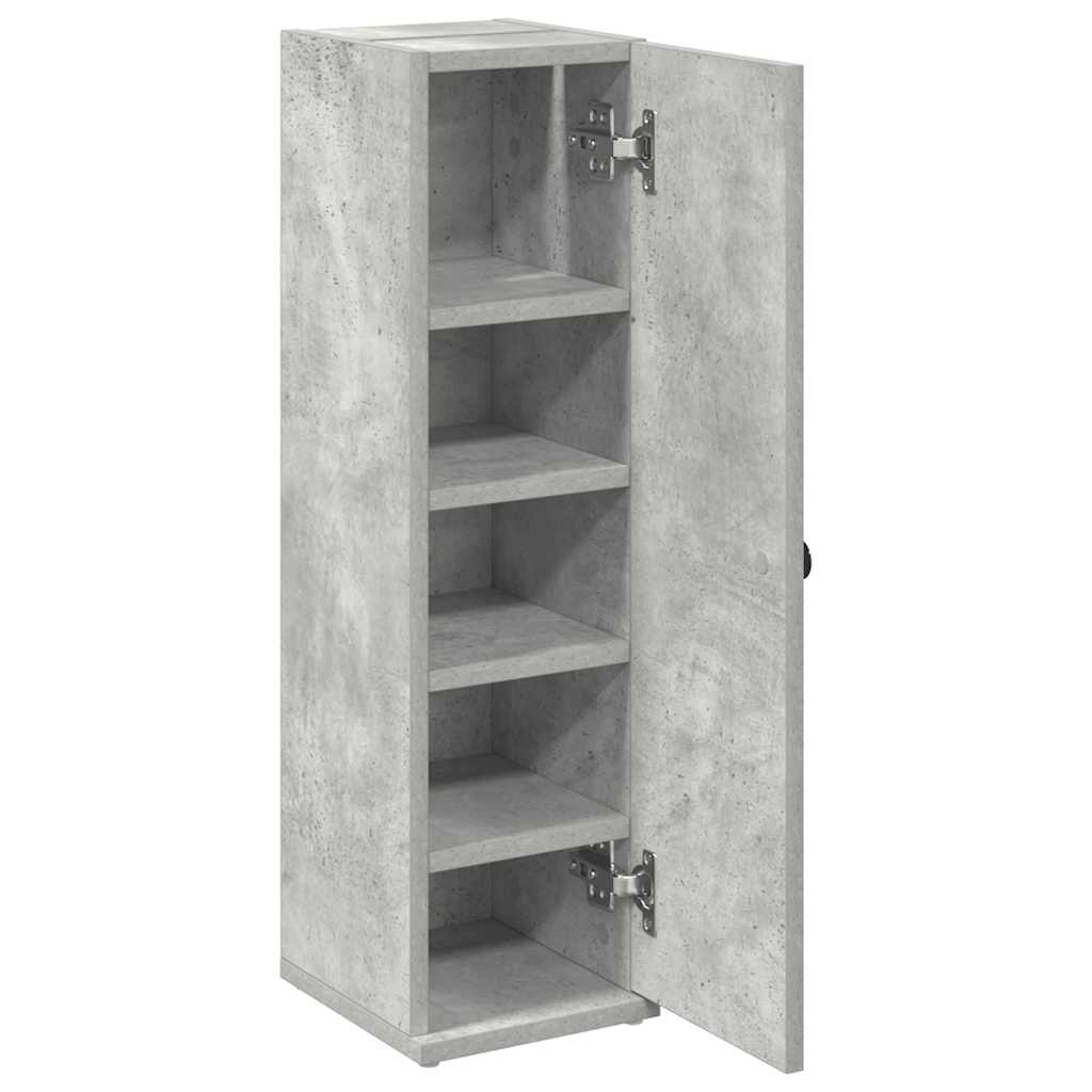 vidaXL Bathroom Cabinet with Roll Holder Concrete Grey 20.5x22x72 cm 5