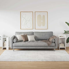 vidaXL Side Tables 2 pcs with Shelf White 25.5x27x60 cm 3