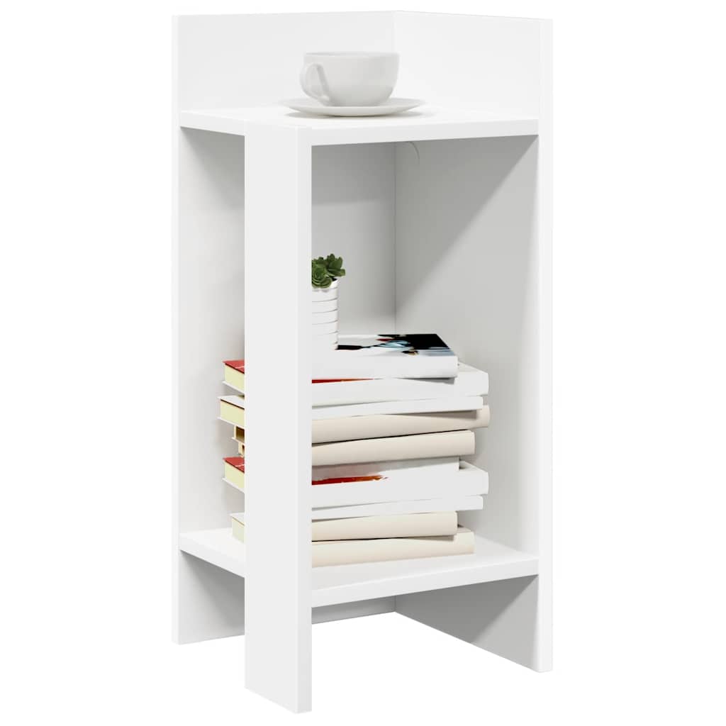 vidaXL Side Tables 2 pcs with Shelf White 25.5x27x60 cm 1