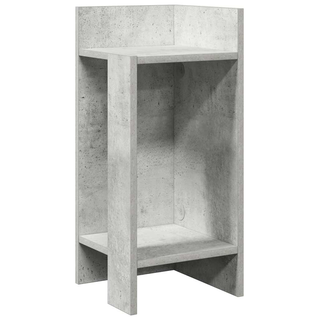 vidaXL Side Tables 2 pcs with Shelf Concrete Grey 25.5x27x60 cm 5