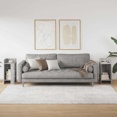 vidaXL Side Tables 2 pcs with Shelf Grey Sonoma 25.5x27x60 cm 3