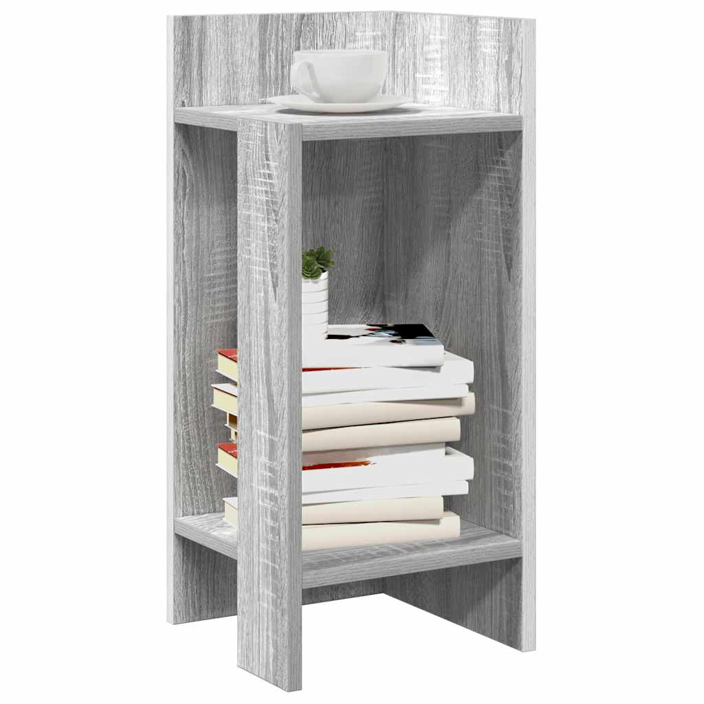 vidaXL Side Tables 2 pcs with Shelf Grey Sonoma 25.5x27x60 cm 1