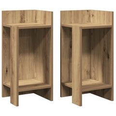 vidaXL Side Tables 2 pcs with Shelf Artisan Oak 25.5x27x60 cm 2