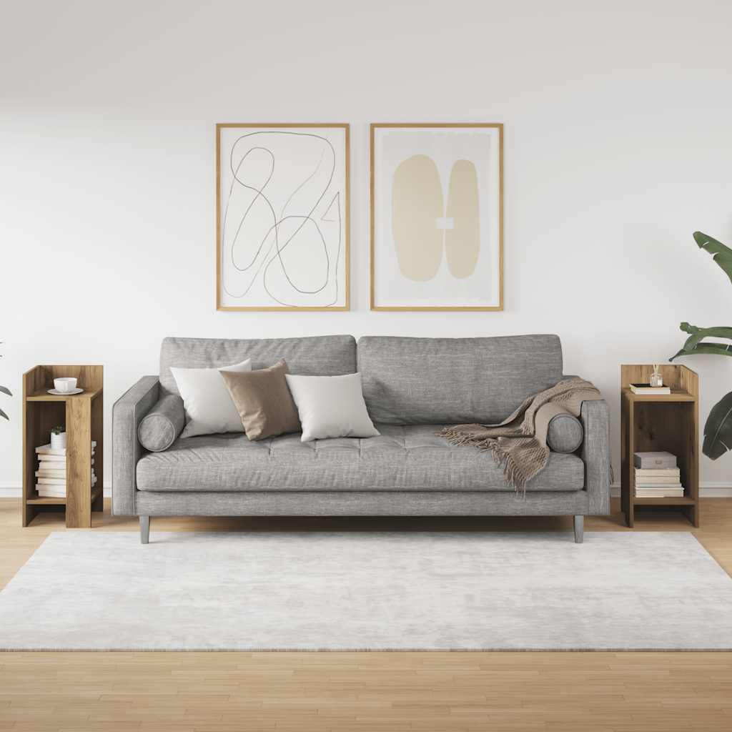 vidaXL Side Tables 2 pcs with Shelf Artisan Oak 25.5x27x60 cm 3