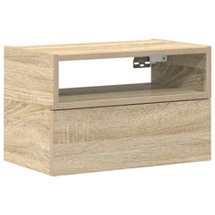 vidaXL Wall-mounted Bedside Cabinet Sonoma Oak 45x26x28.5 cm 2