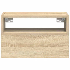 vidaXL Wall-mounted Bedside Cabinet Sonoma Oak 45x26x28.5 cm 4