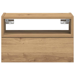 vidaXL Wall-mounted Bedside Cabinet Artisan Oak 45x26x28.5 cm 4