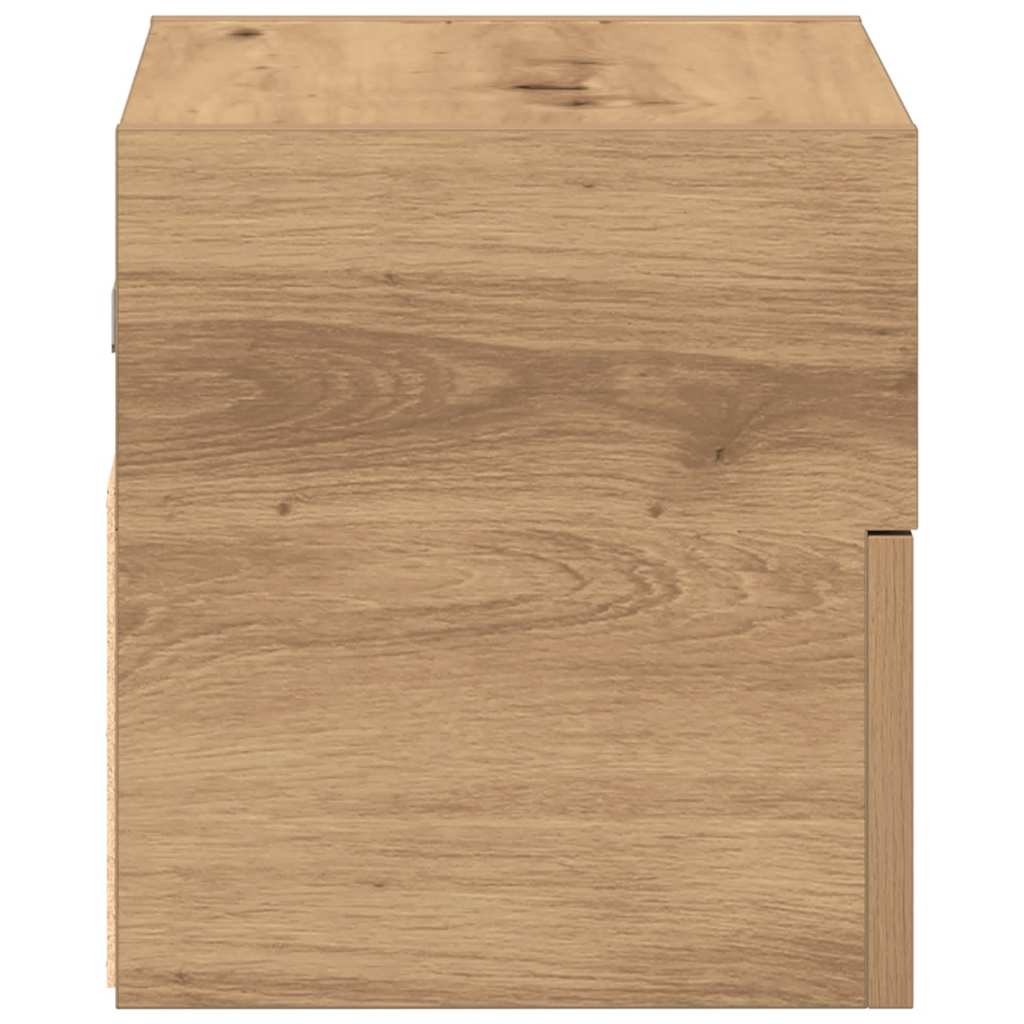 vidaXL Wall-mounted Bedside Cabinet Artisan Oak 45x26x28.5 cm 6