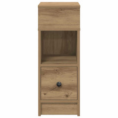 vidaXL Bedside Cabinet with Drawer Artisan Oak 25x31x66 cm 4