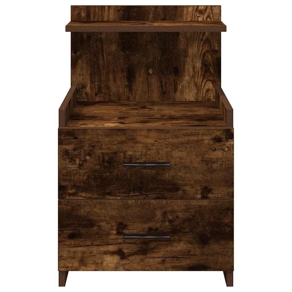 vidaXL Bedside Cabinets 2 pcs with 2 Drawers Smoked Oak 40x36,5x62 cm 4