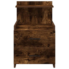 vidaXL Bedside Cabinets 2 pcs with 2 Drawers Smoked Oak 40x36,5x62 cm 4