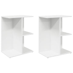 vidaXL Bedside Tables 2 pcs White 46.5x29x61 cm Engineered Wood 2