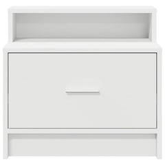 vidaXL Bedside Cabinet with Drawer White 51x31x47 cm 4