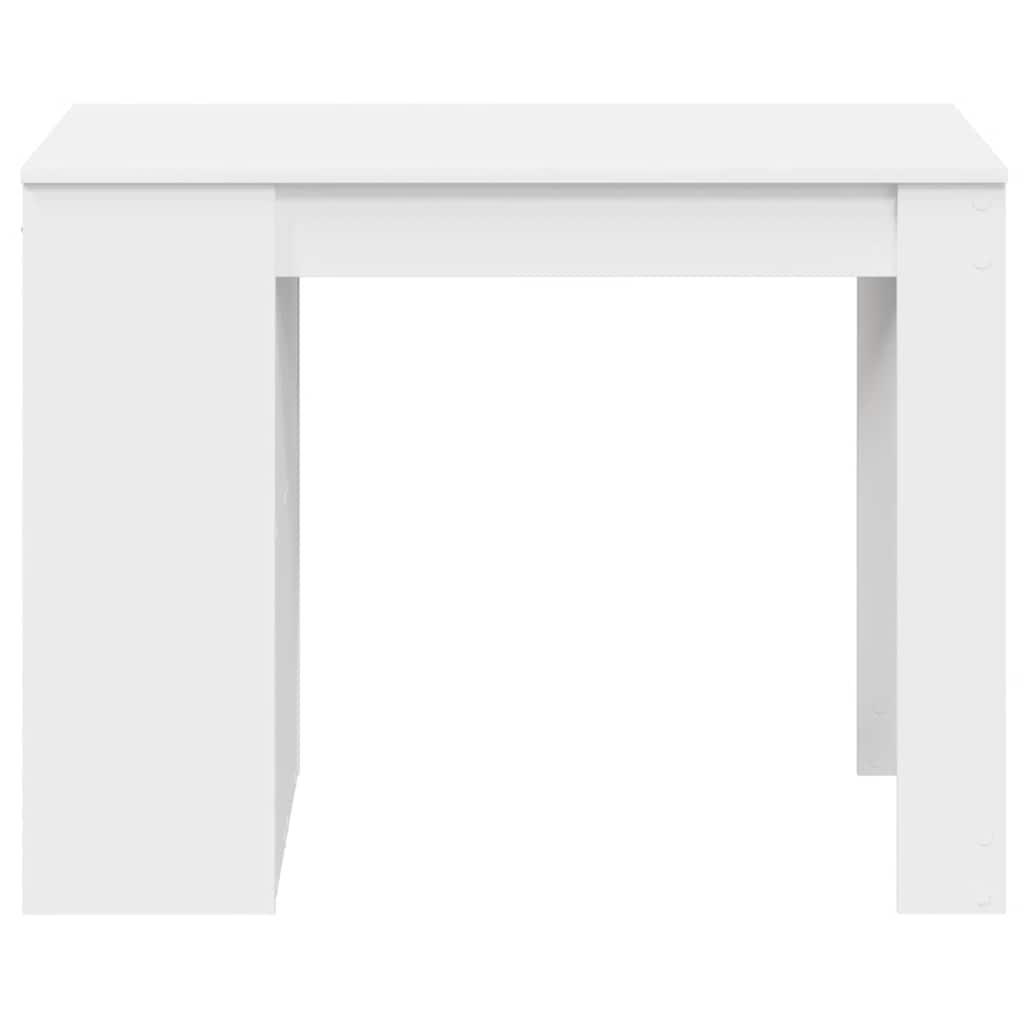 vidaXL Desk with Drawer and Shelf White 102x62x77.5 cm Engineered Wood 4