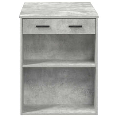vidaXL Desk with Drawer and Shelf Concrete Grey 102x62x77.5 cm Engineered Wood 6