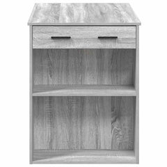vidaXL Desk with Drawer and Shelf Grey Sonoma 102x62x77.5 cm Engineered Wood 6