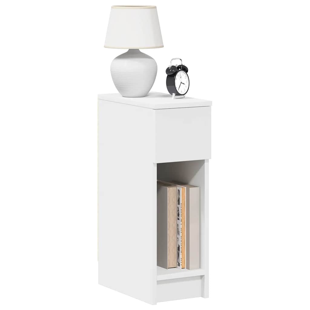 vidaXL Bedside Cabinet with Drawer White 20x36x60 cm 1