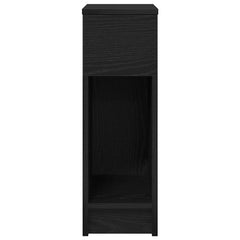 vidaXL Bedside Cabinet with Drawer Black Oak 20x36x60 cm 4