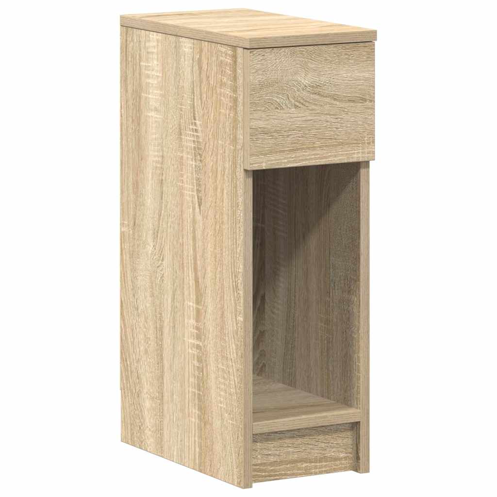 vidaXL Bedside Cabinet with Drawer Sonoma Oak 20x36x60 cm 2