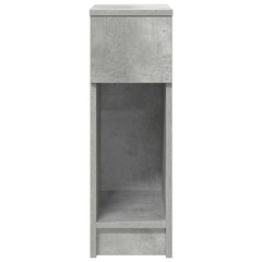 vidaXL Bedside Cabinet with Drawer Concrete Grey 20x36x60 cm 4