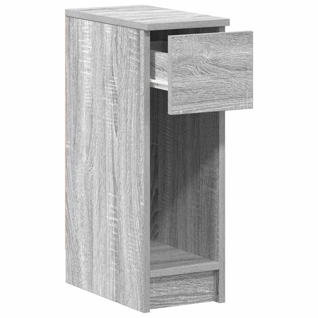 vidaXL Bedside Cabinet with Drawer Grey Sonoma 20x36x60 cm 5