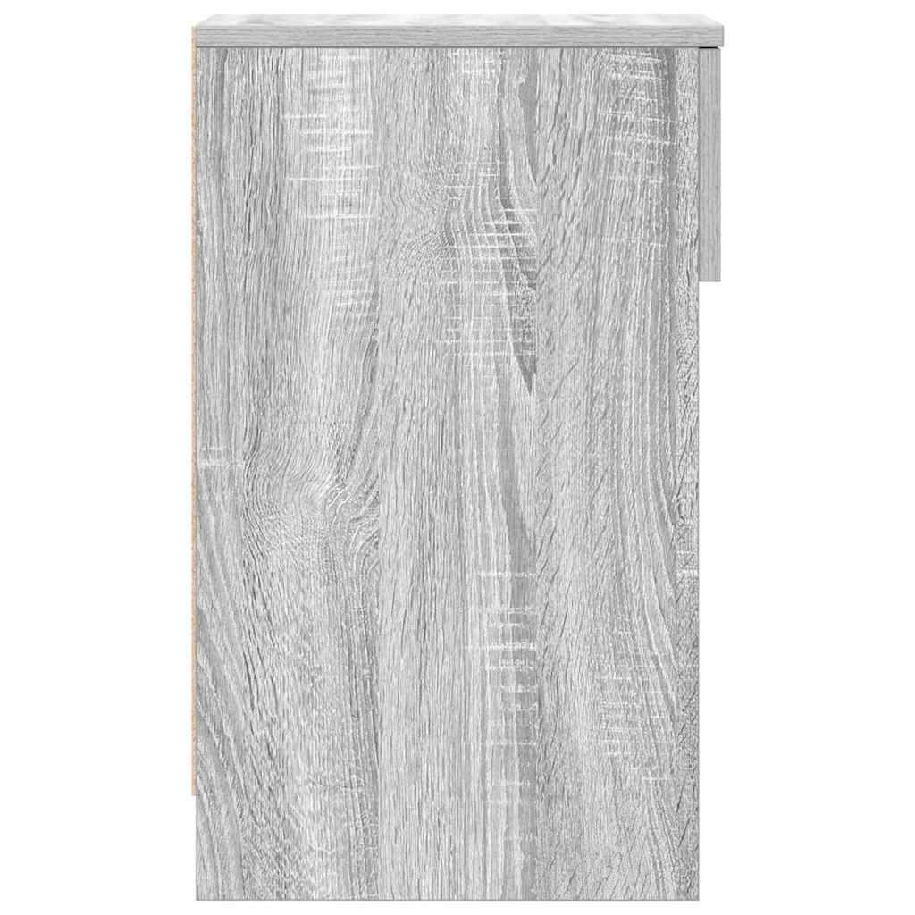 vidaXL Bedside Cabinet with Drawer Grey Sonoma 20x36x60 cm 6