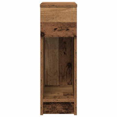 vidaXL Bedside Cabinet with Drawer Old Wood 20x36x60 cm 4
