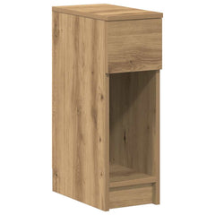vidaXL Bedside Cabinet with Drawer Artisan Oak 20x36x60 cm 2