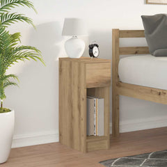 vidaXL Bedside Cabinet with Drawer Artisan Oak 20x36x60 cm 3