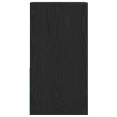 vidaXL Bedside Cabinet with Drawer Black Oak 35x34x66.5 cm 6