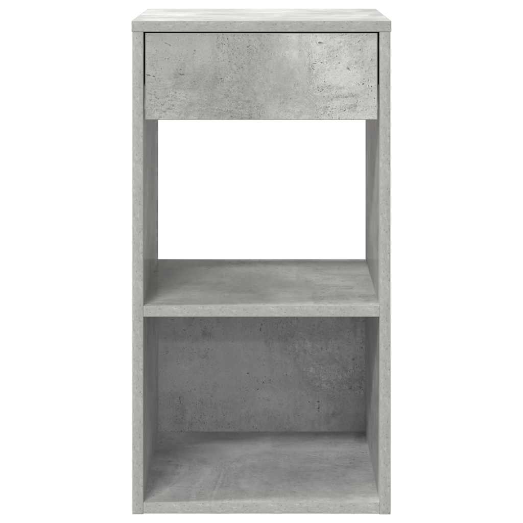 vidaXL Bedside Cabinets with Drawer 2 pcs Concrete Grey 35x34x66.5 cm 4