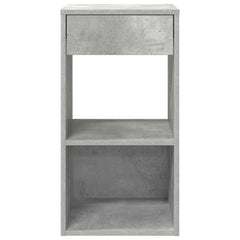vidaXL Bedside Cabinets with Drawer 2 pcs Concrete Grey 35x34x66.5 cm 4