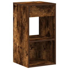 vidaXL Bedside Cabinet with Drawer Smoked Oak 35x34x66.5 cm 2