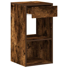 vidaXL Bedside Cabinets with Drawer 2 pcs Smoked Oak 35x34x66.5 cm 6