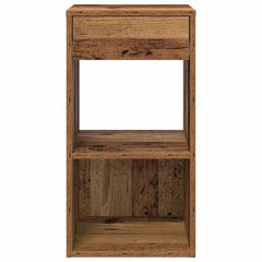 vidaXL Bedside Cabinets with Drawer 2 pcs Old Wood 35x34x66.5 cm 4