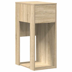 vidaXL Computer Tower Stand with Drawer Sonoma Oak 30x44x74 cm 2