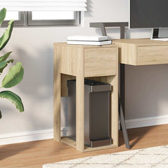 vidaXL Computer Tower Stand with Drawer Sonoma Oak 30x44x74 cm 3