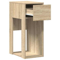 vidaXL Computer Tower Stand with Drawer Sonoma Oak 30x44x74 cm 4