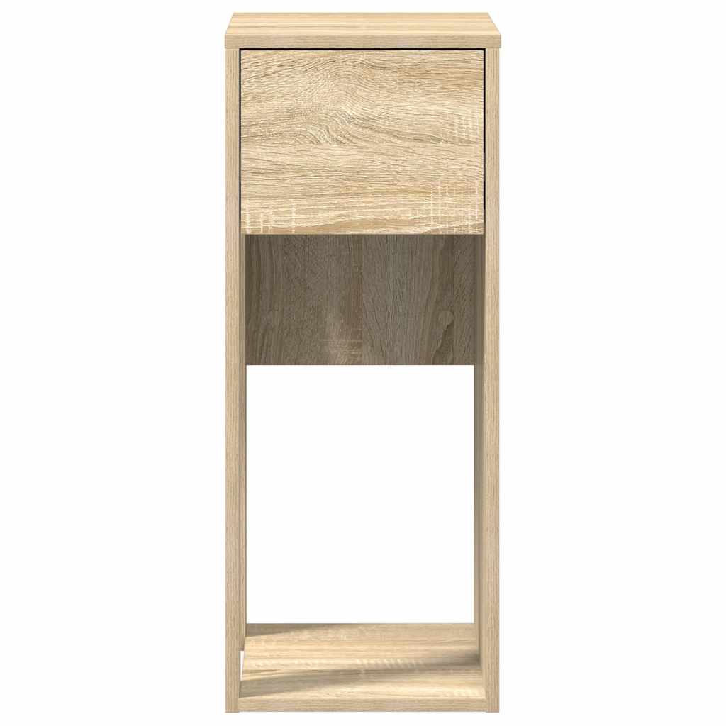 vidaXL Computer Tower Stand with Drawer Sonoma Oak 30x44x74 cm 5