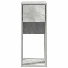 vidaXL Computer Tower Stand with Drawer Concrete Grey 30x44x74 cm 5