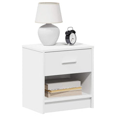 vidaXL Bedside Cabinets 2 pcs with Drawer White 39x28x41 cm 3