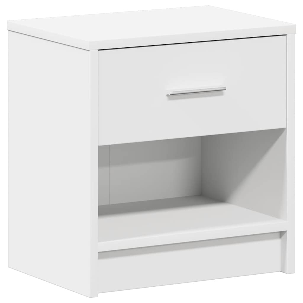 vidaXL Bedside Cabinets 2 pcs with Drawer White 39x28x41 cm 6