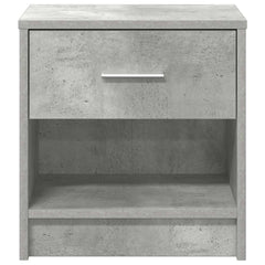 vidaXL Bedside Cabinets 2 pcs with Drawer Concrete Grey 39x28x41 cm 4