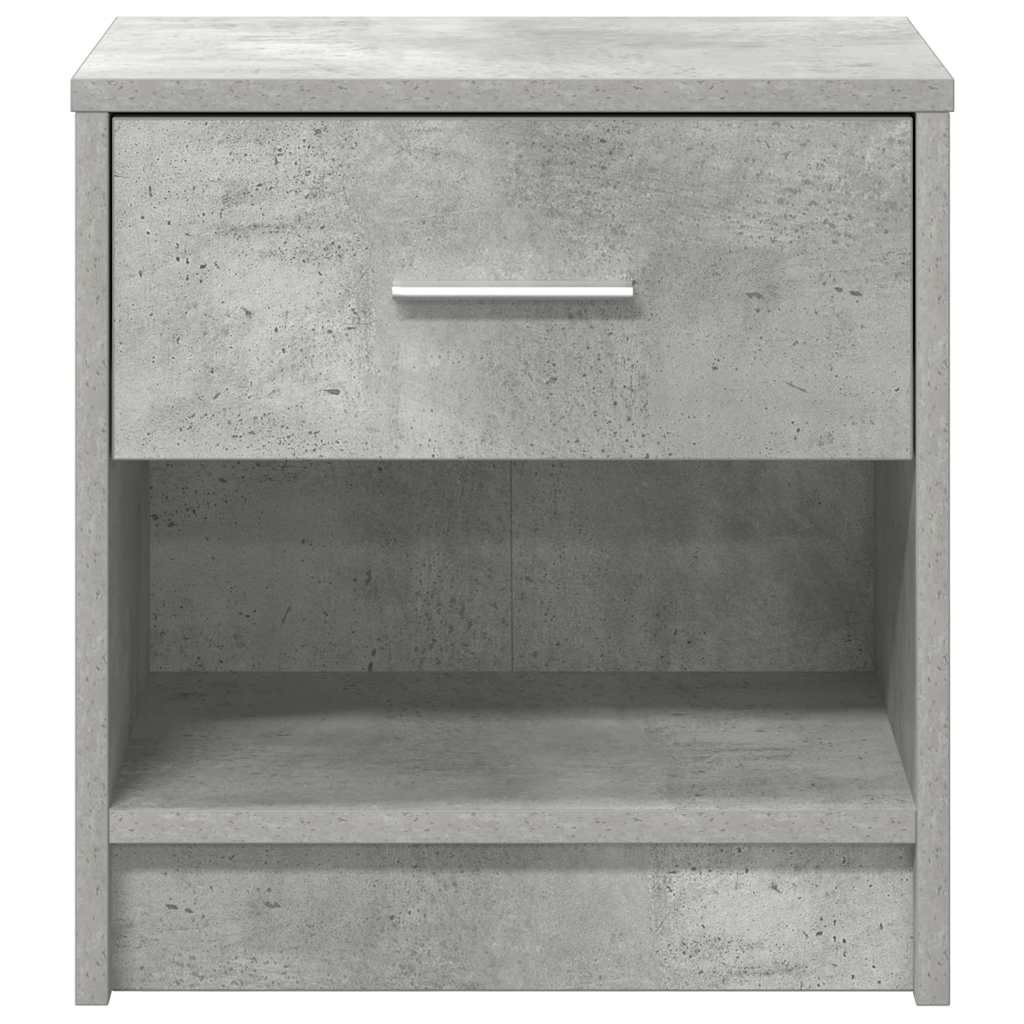 vidaXL Bedside Cabinets 2 pcs with Drawer Concrete Grey 39x28x41 cm 4
