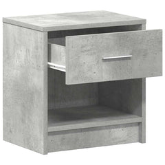 vidaXL Bedside Cabinets 2 pcs with Drawer Concrete Grey 39x28x41 cm 5