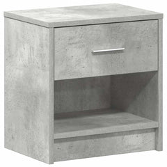 vidaXL Bedside Cabinets 2 pcs with Drawer Concrete Grey 39x28x41 cm 6