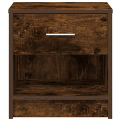 vidaXL Bedside Cabinets 2 pcs with Drawer Smoked Oak 39x28x41 cm 4