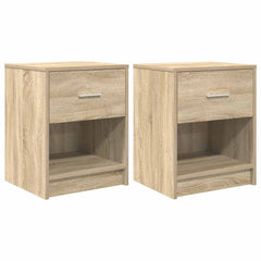 vidaXL Bedside Cabinets 2 pcs with Drawer Sonoma Oak 40x34x50 cm 2