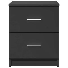 vidaXL Bedside Cabinet with 2 Drawers Black 40x36x50 cm 4